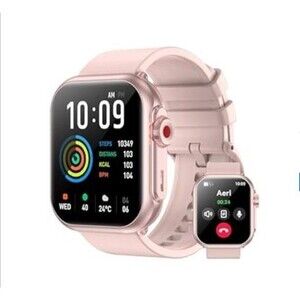 Smart Watch Pink Fitness Heart Rate Sleep Monitor Sports 1.85" HD New Open Box